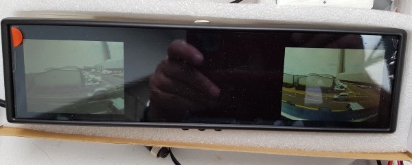 Dual screen mirror monitor